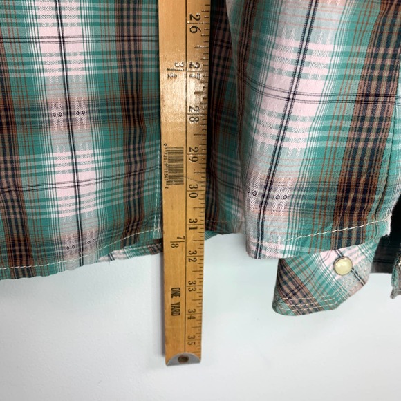 True Religion Western Button Up Plaid Pearl Snap Long Sleeve Shirt 3XL. - Picture 5 of 7